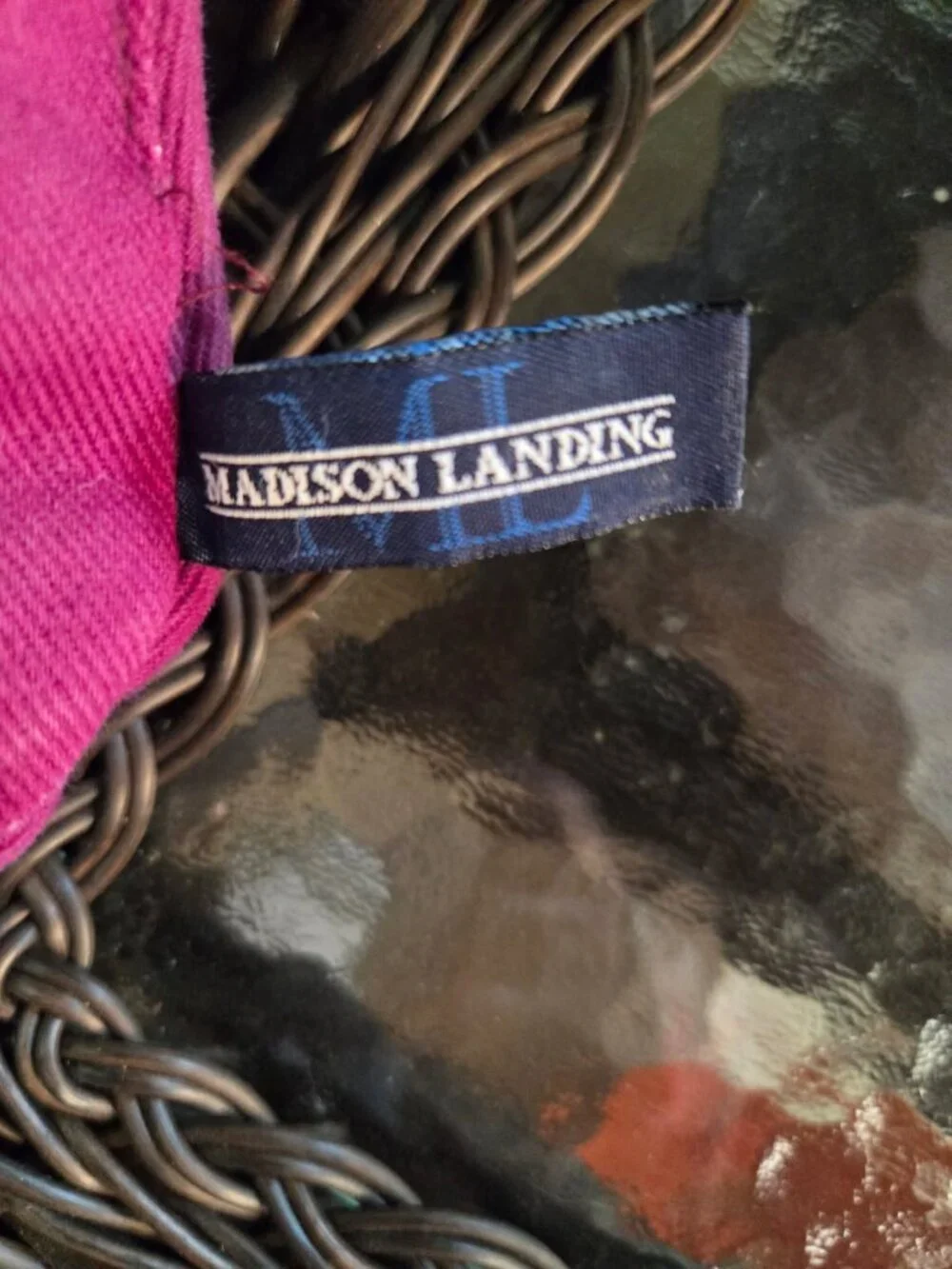 Vintage Madison Landing Christmas tapestry pillow